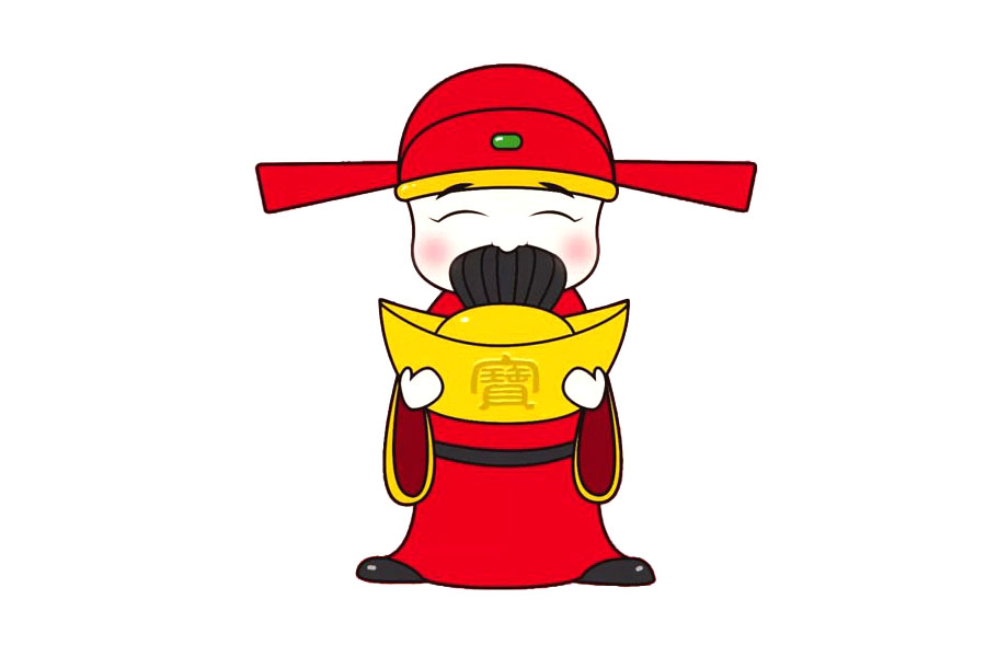 财神简笔画画法步骤