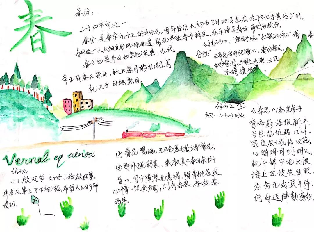 拥抱春天手抄报图片-图6