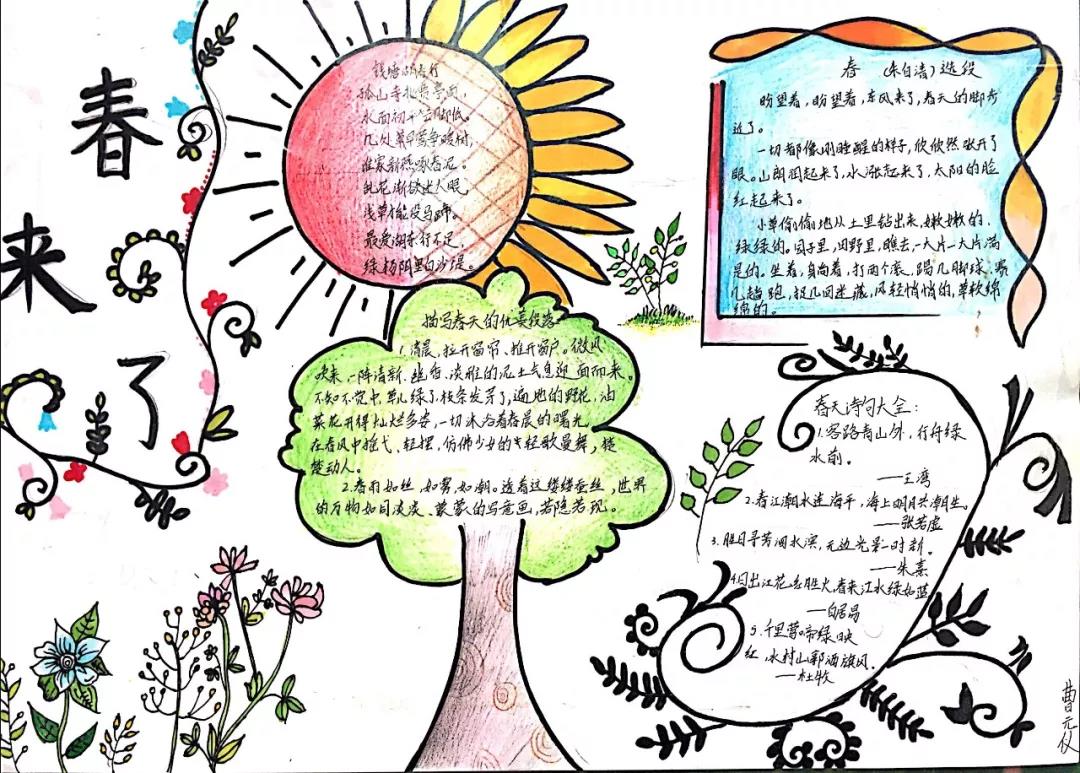 拥抱春天手抄报图片-图10