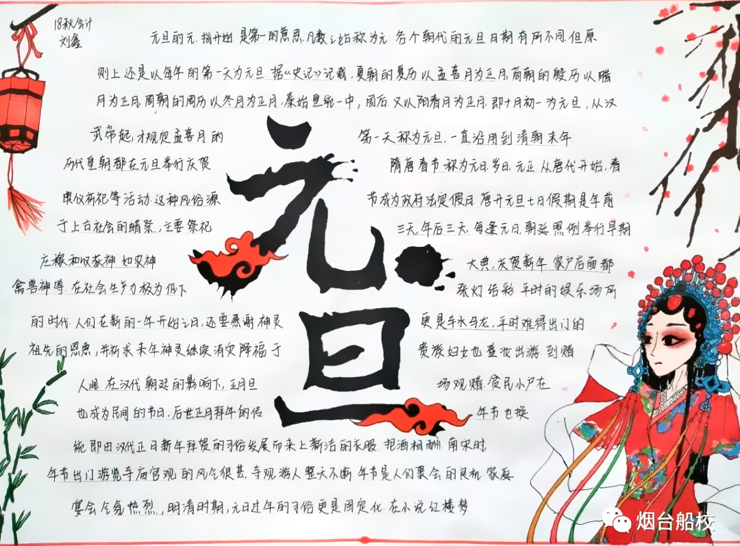 过元旦迎新春手抄报-图9