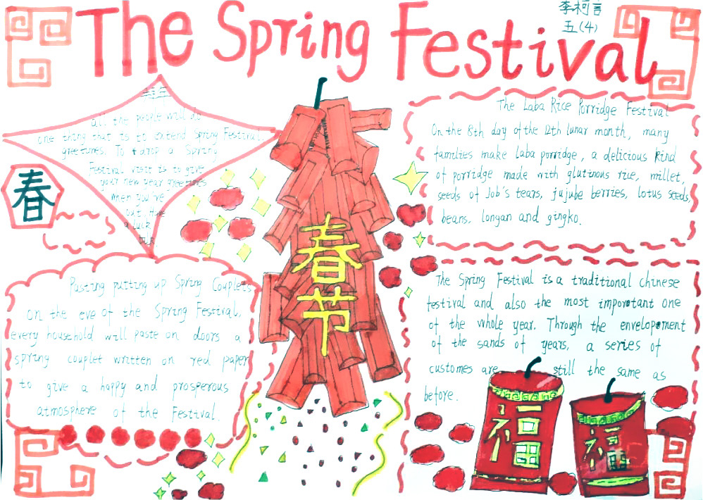 小学生春节英语手抄报-图2