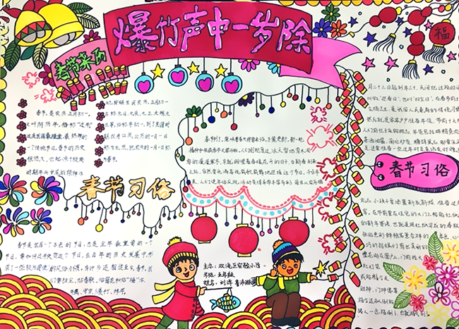 贺新年手抄报图片-图1