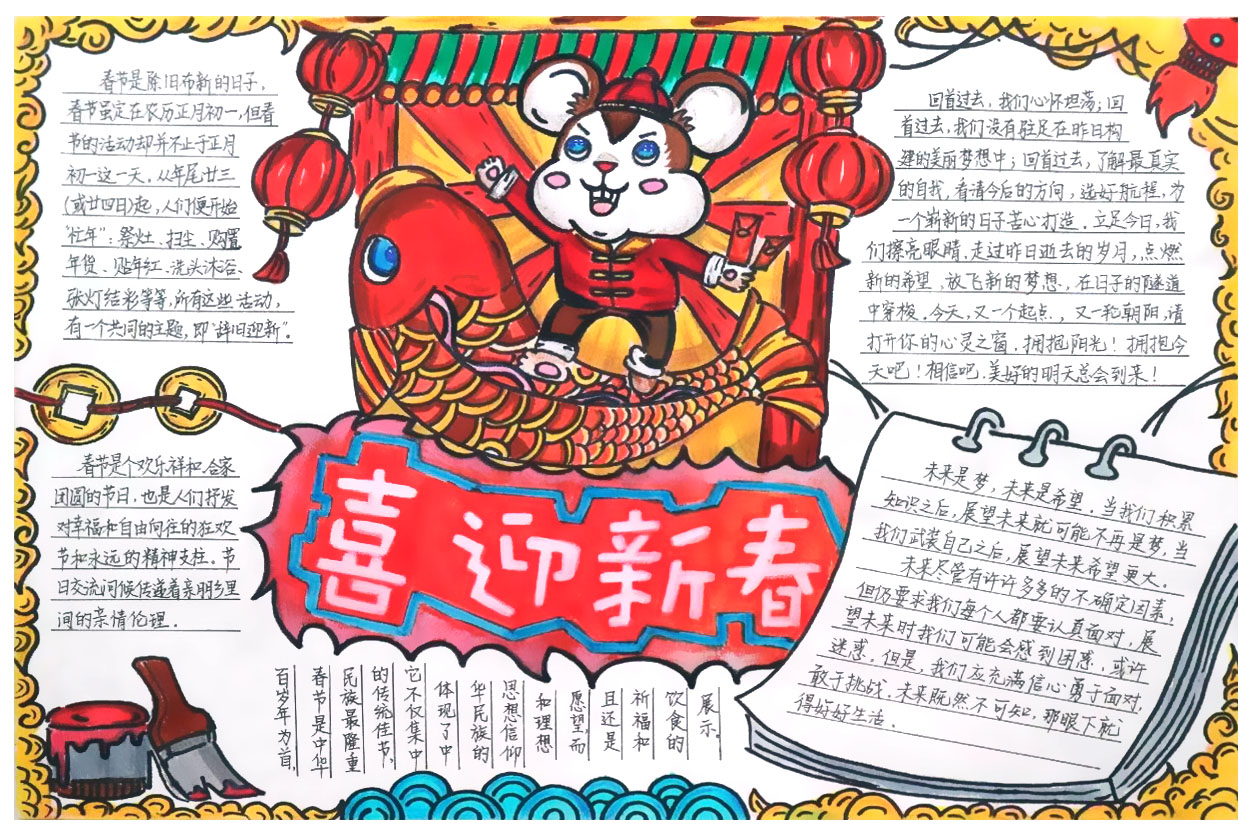 辞旧迎新春手抄报-图3