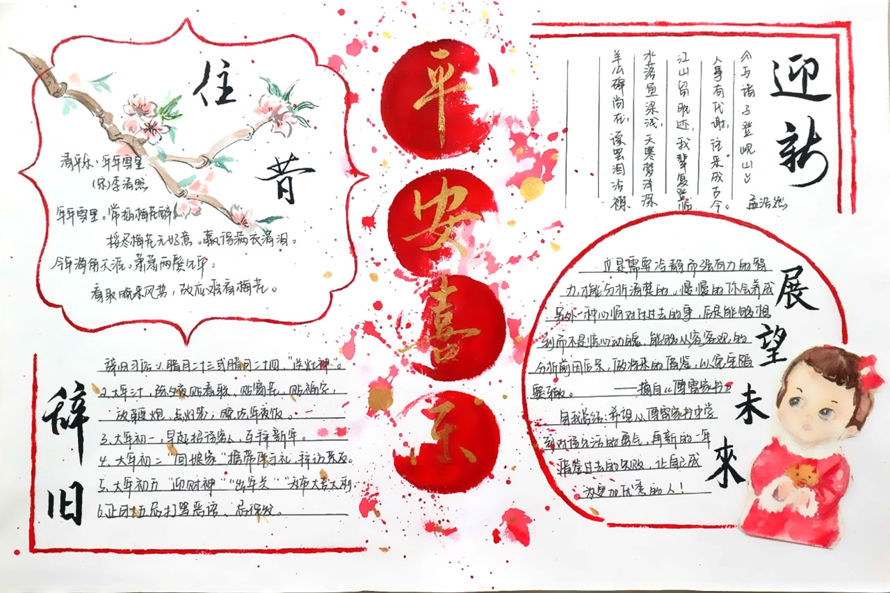 辞旧迎新春手抄报-图5