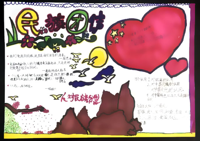 关于民族团结的手抄报绘画-图3
