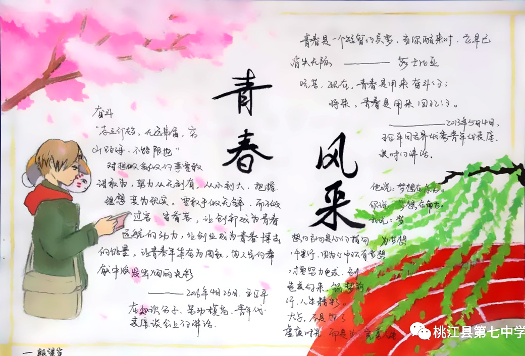 青春风采手抄报图片-图8