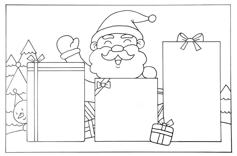 步骤4：背景画上一些松树。