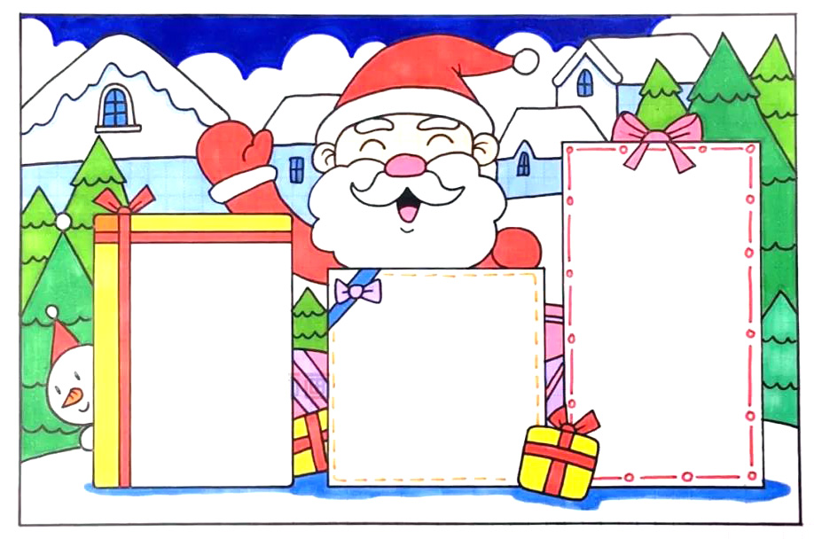 2019年圣诞主题手抄报