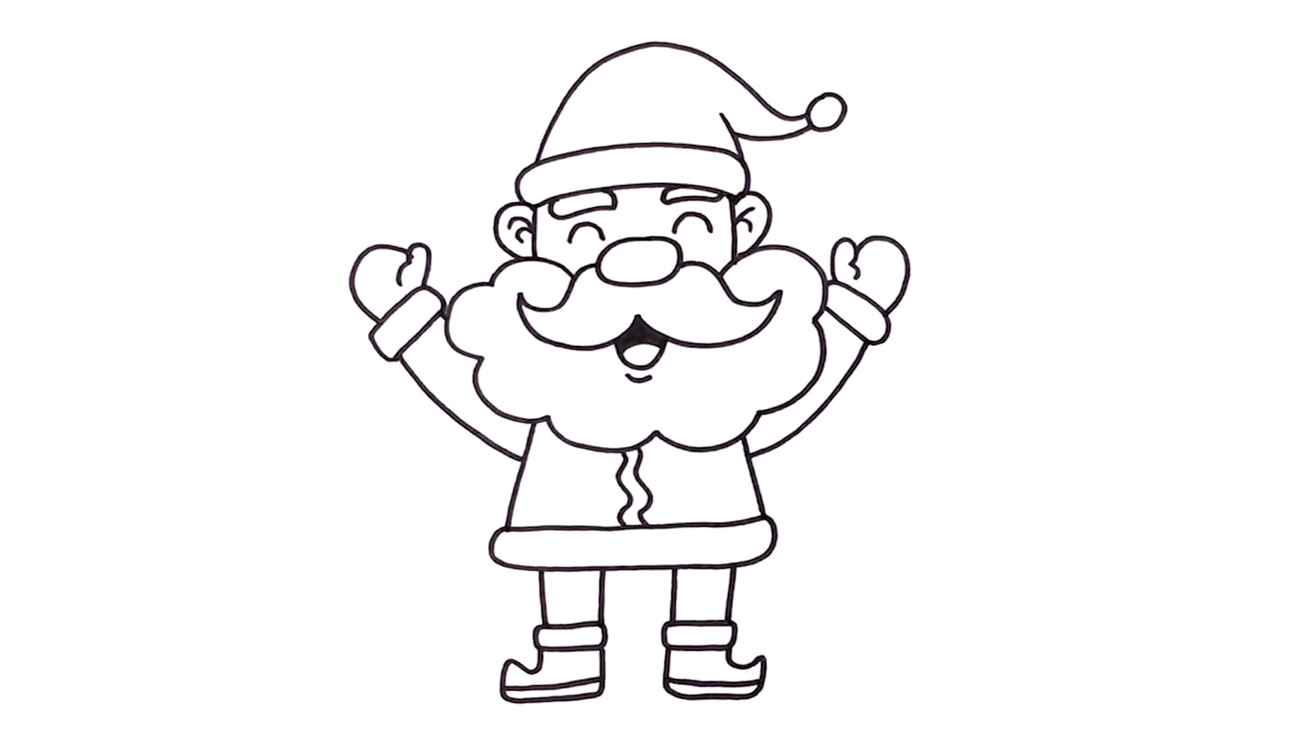 步骤4：然后就画上他的胳膊和腿。