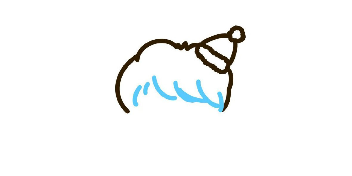 步骤3：画刘海。