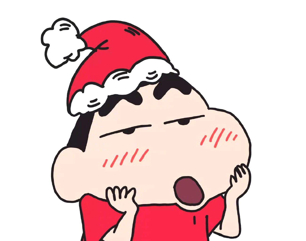 圣诞节快乐呀！分享一组蜡笔小新圣诞头像-图2