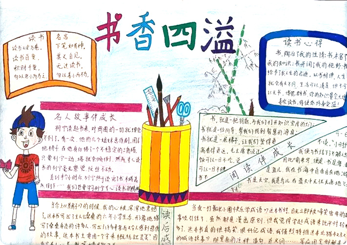 快乐阅读放飞梦想手抄报-图4