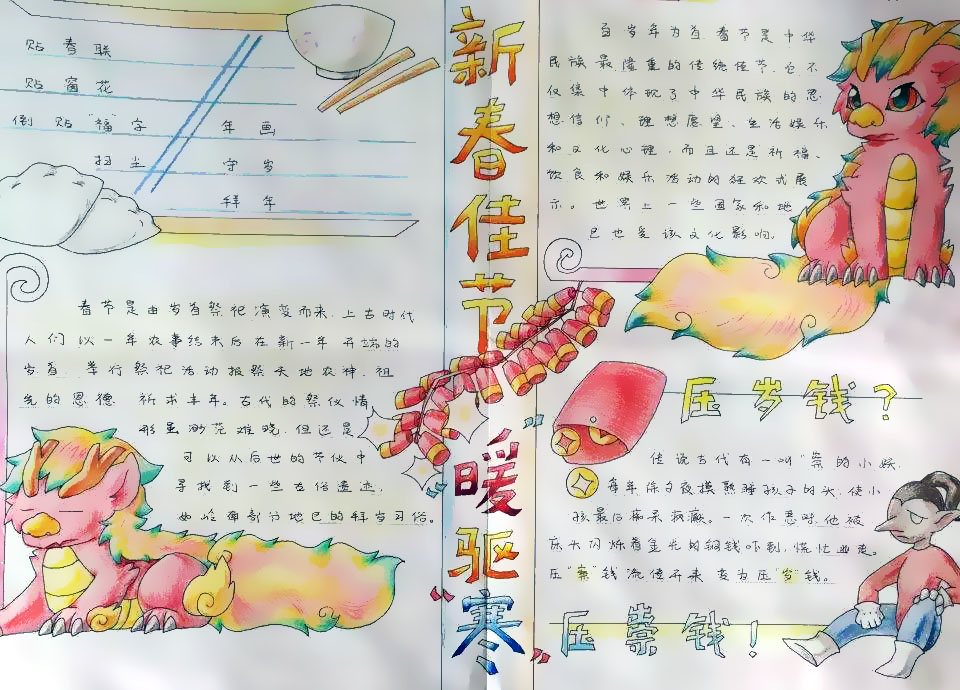 我们的节日——中国年手抄报-图6