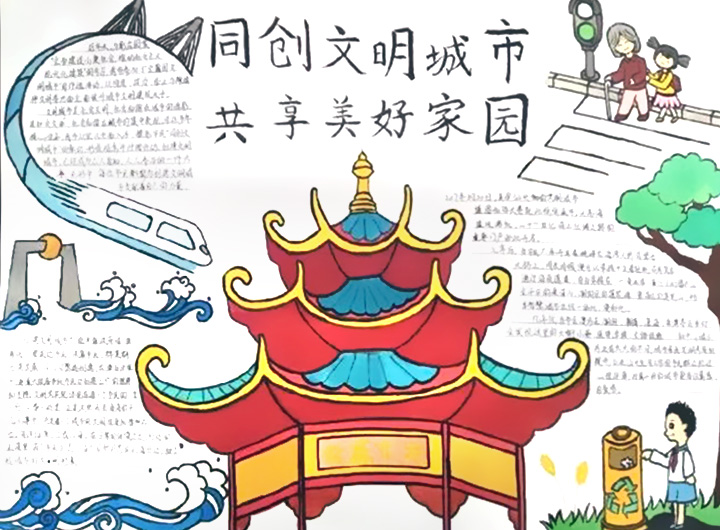 争做文明学生手抄报-图1