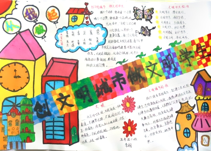 争做文明学生手抄报-图3