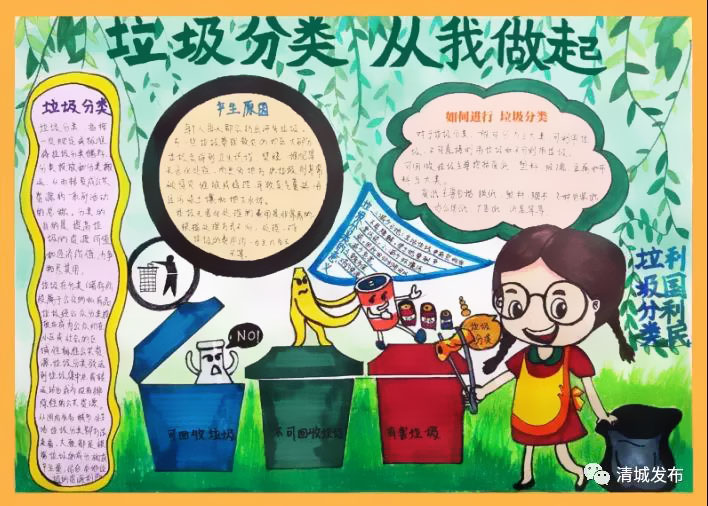 “垃圾分类我先行”手抄报图片-图2