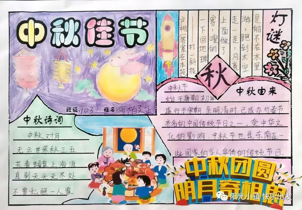 我们的节日——中秋手抄报-图7