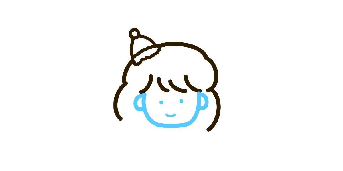 步骤3：画脸和五官。