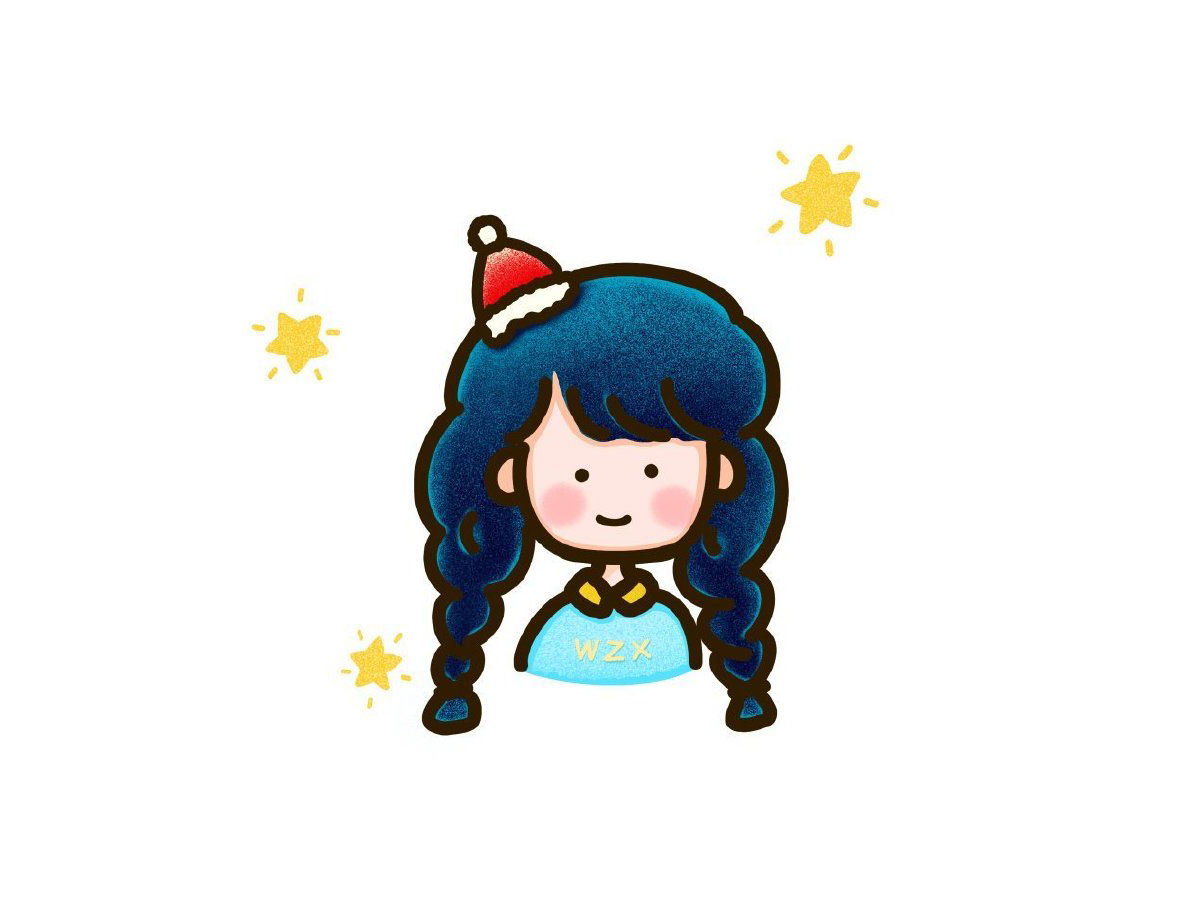 戴圣诞帽的小女孩简笔画画法步骤