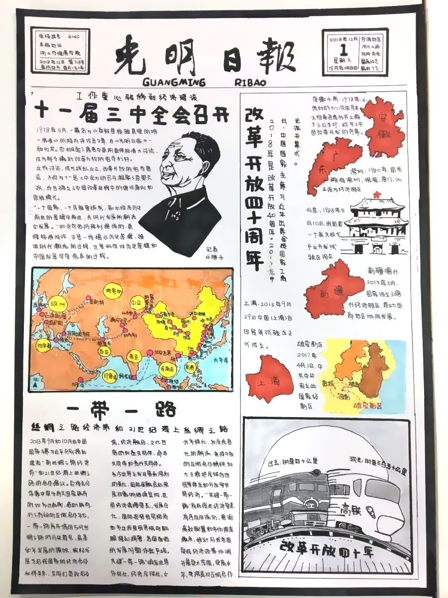 改革开放40年变化手抄报-图5