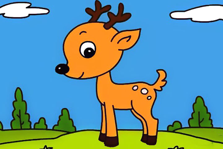 梅花鹿简笔画画法步骤