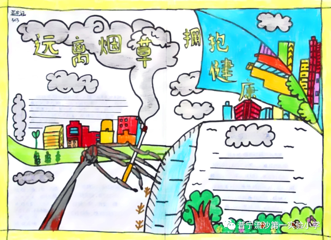 “无烟校园，从你我做起”手抄报-图2