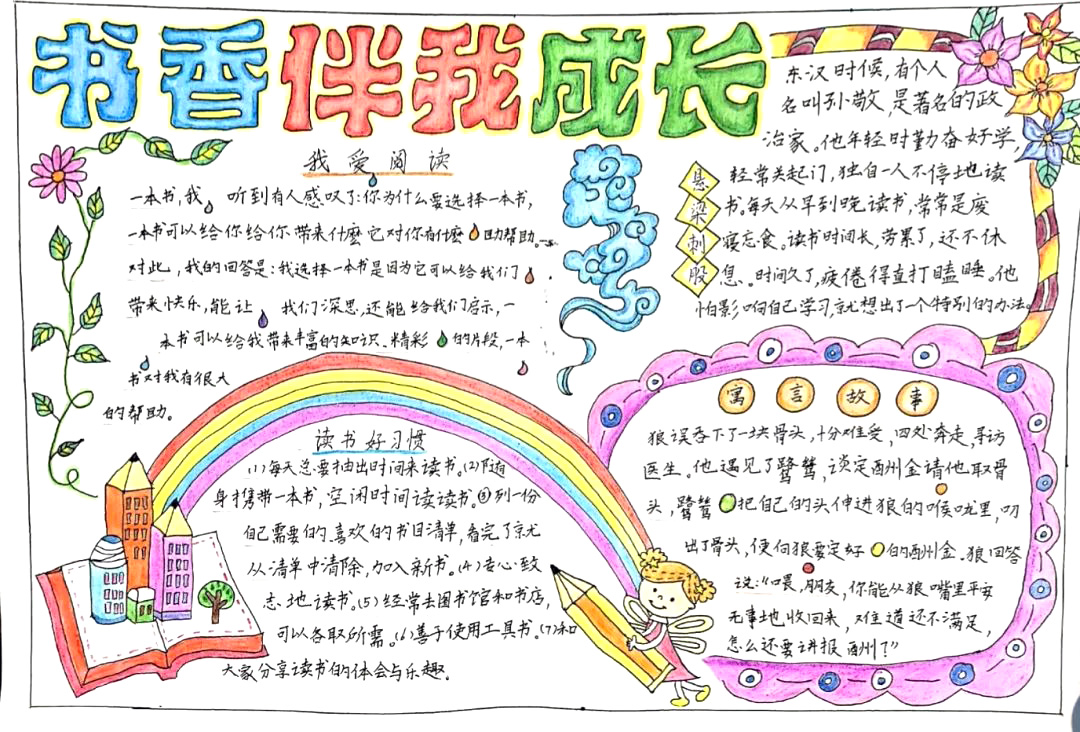 书香伴我行手抄报图片-图8