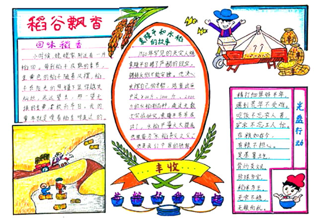 秋季丰收日手抄报图片大全-图9