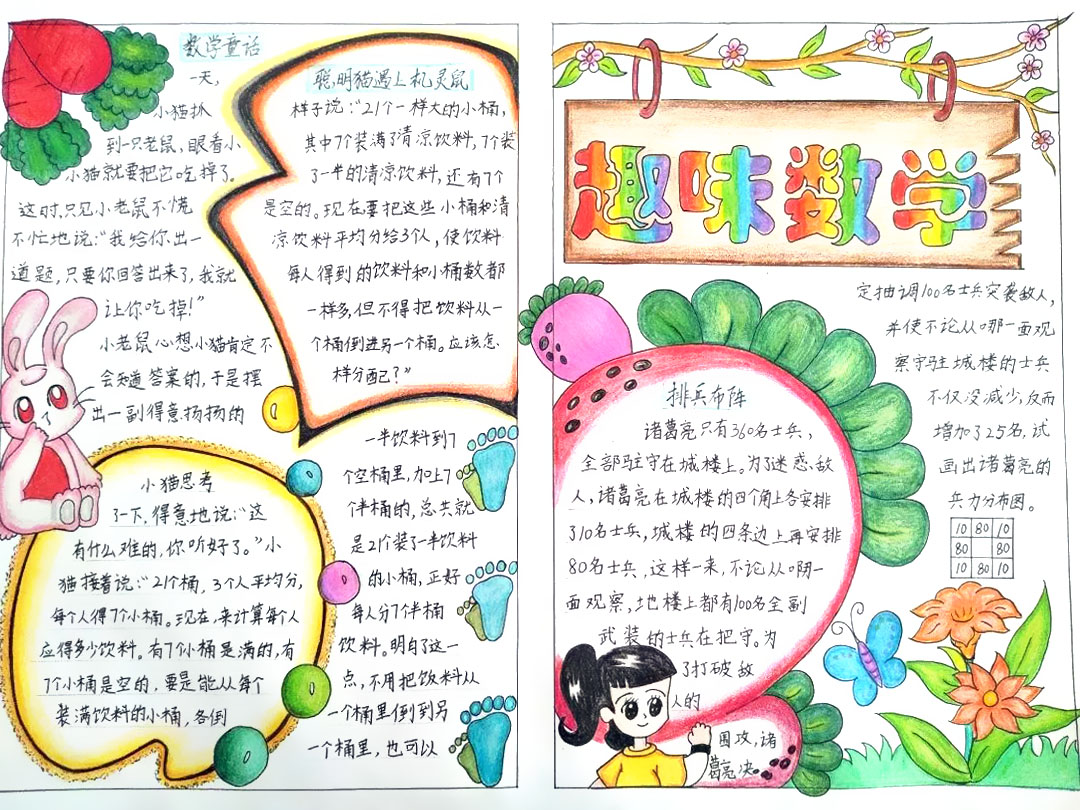 漂亮的趣味数学手抄报-图3