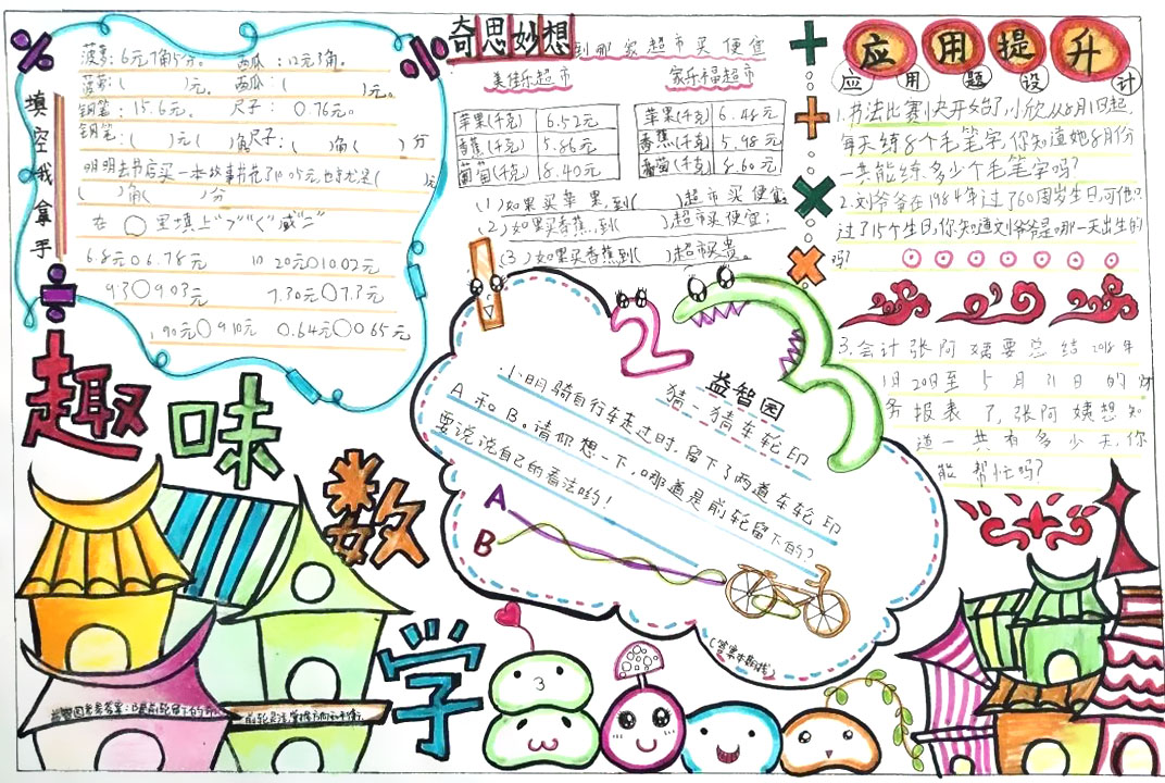 漂亮的趣味数学手抄报-图4