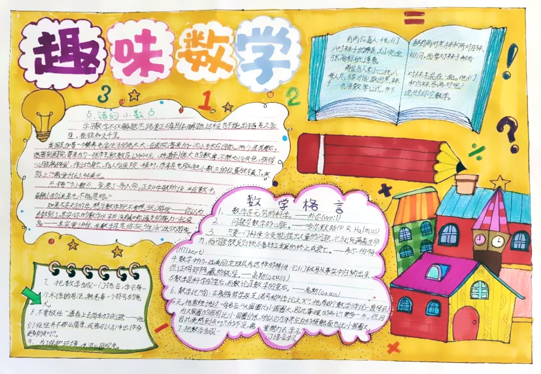 漂亮的趣味数学手抄报-图8