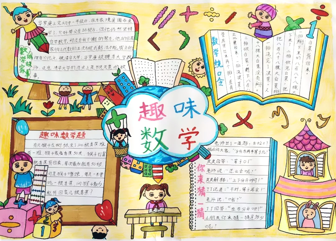 漂亮的趣味数学手抄报-图10