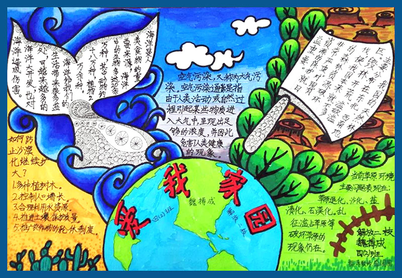 绿色环保手抄报简单漂亮-图3