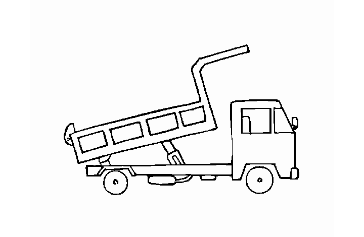 大货车简笔画图片-图2