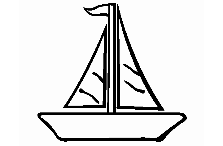 小帆船简笔画图片-图3