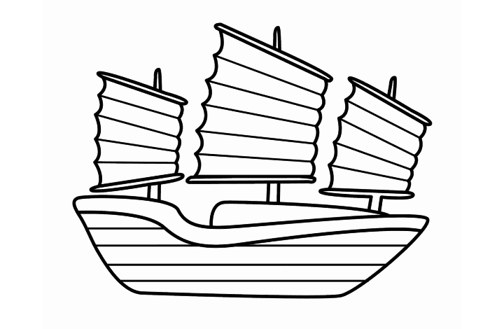 小帆船简笔画图片-图4