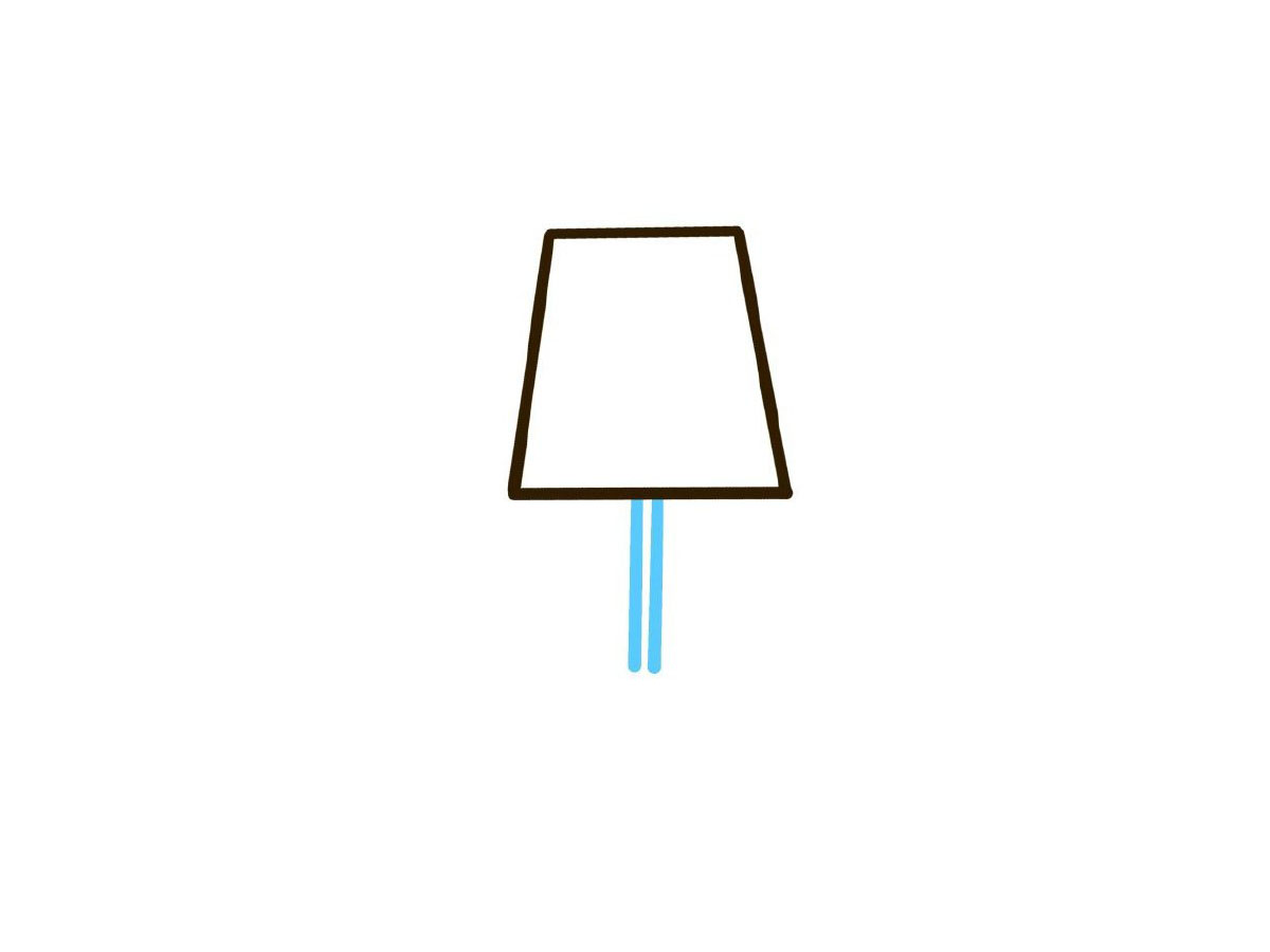 步骤2：画台灯柱。