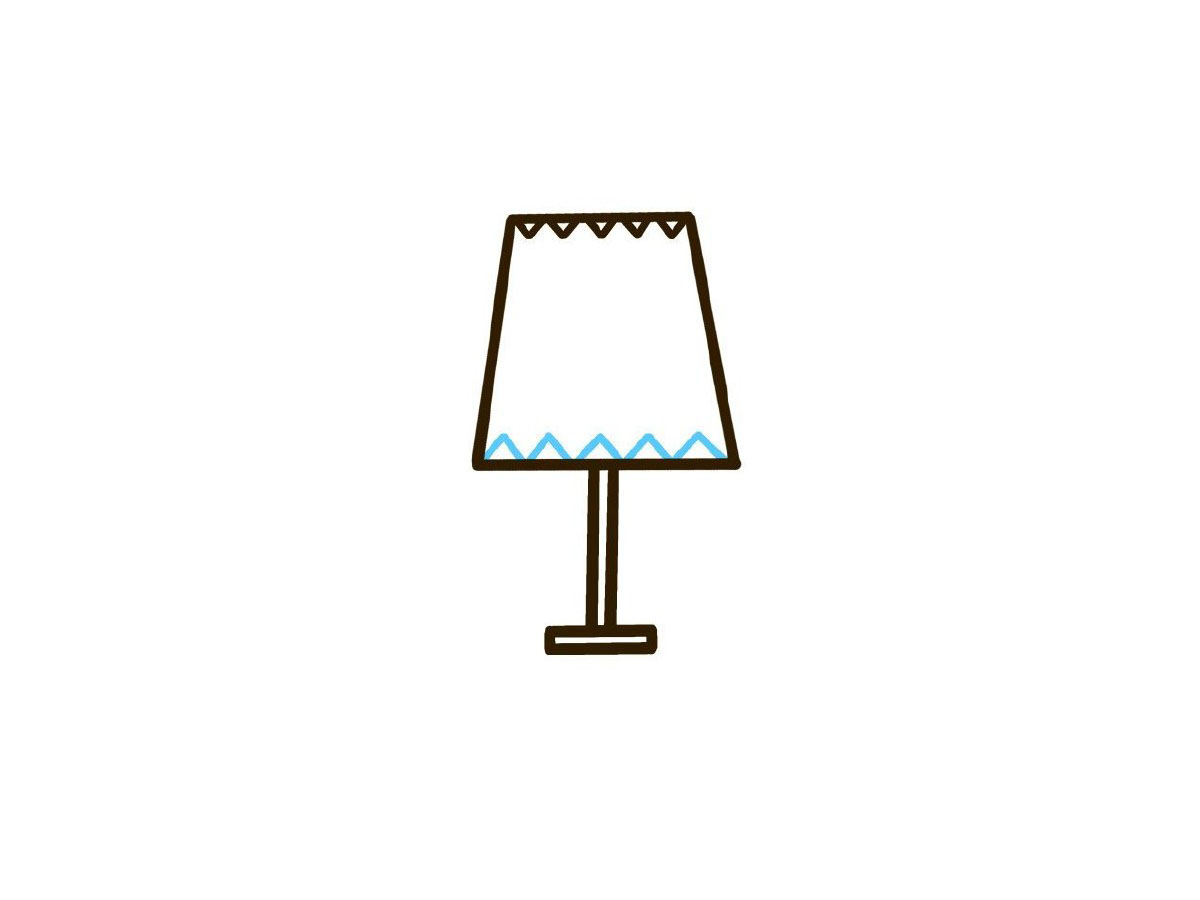 步骤5：画下边的装饰。