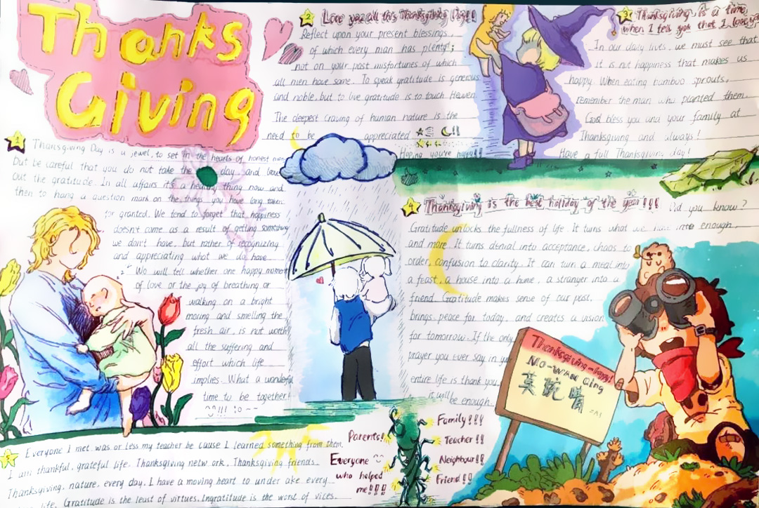 感恩父母英语手抄报-图7