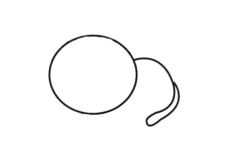 步骤2：这三条弧线你知道画的是 小猫那一部分吗?