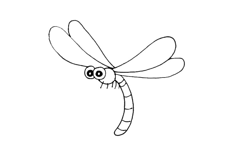 步骤6：然后是尾巴上面的分节线。