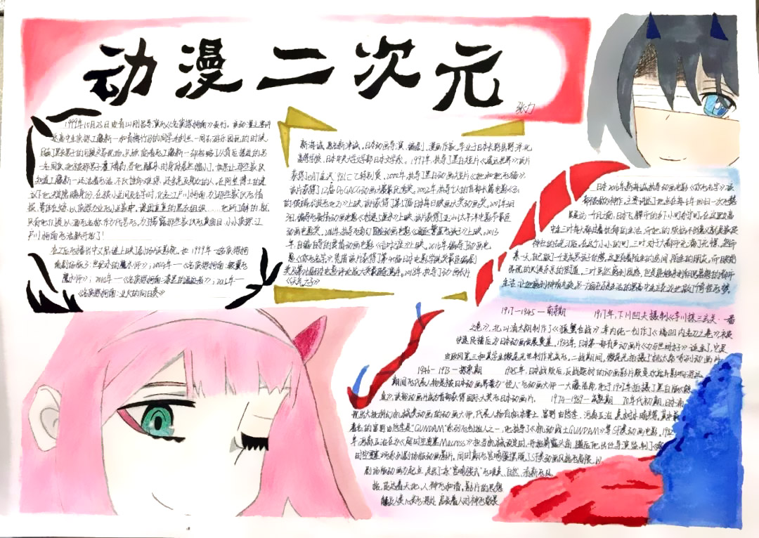 有关动漫文化的手抄报图片-图7