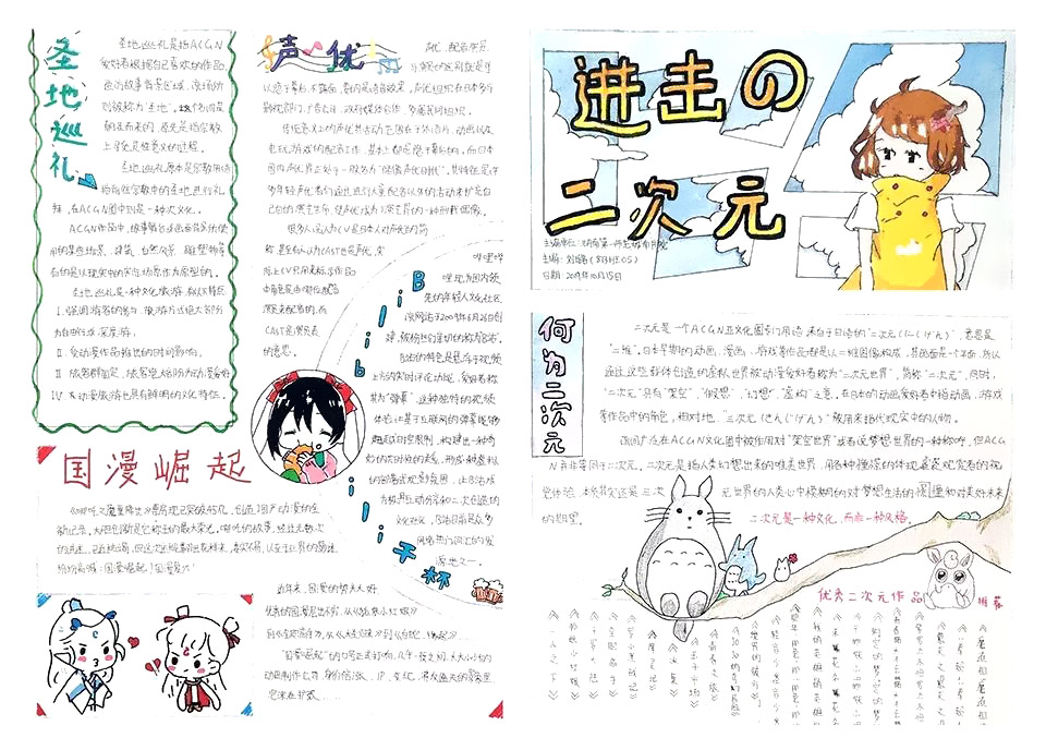 有关动漫文化的手抄报图片-图10