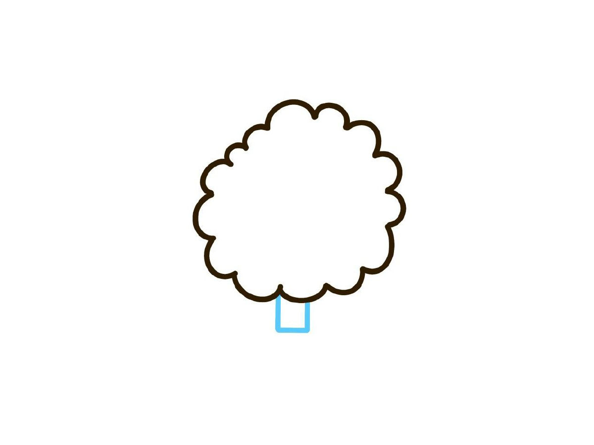 步骤4：画树干。