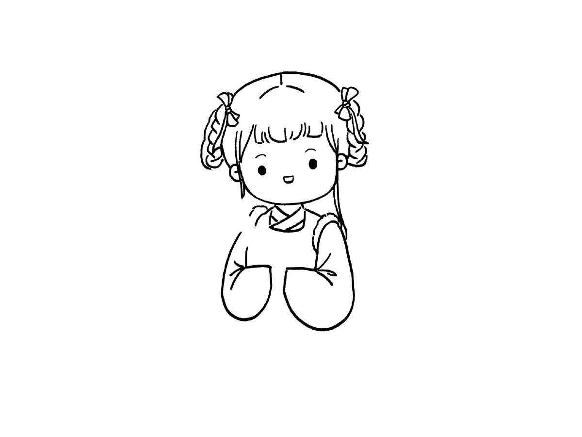 步骤5：完善衣袖。