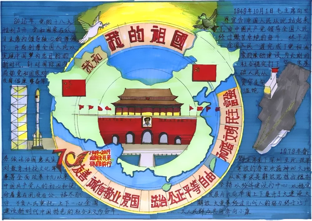 我和我的祖国手抄报图片-图6