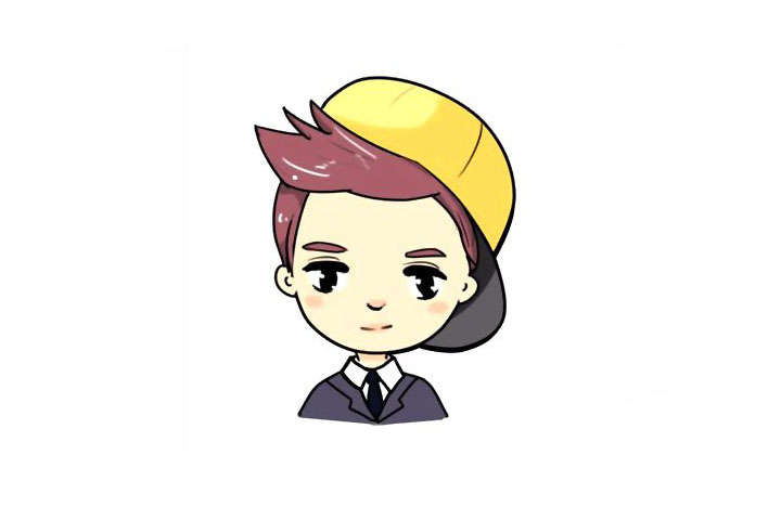 Q版鹿晗简笔画画法步骤