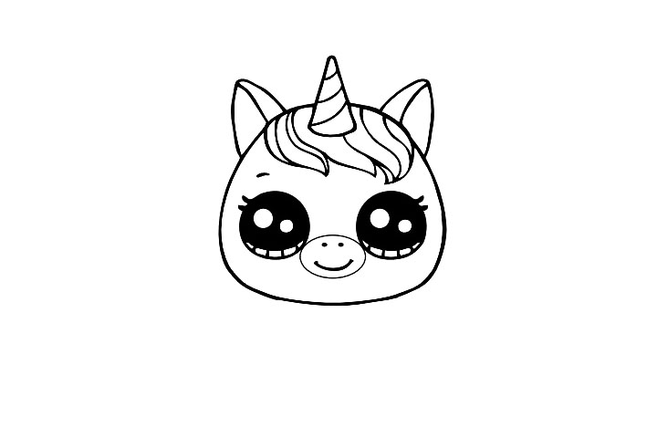 步骤5：下面画出它大大的眼睛和壁纸。