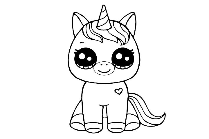 独角兽简笔画画法步骤