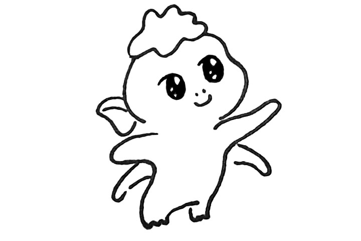 步骤6：胡巴有四肢胳膊 还有它身后的胳膊。